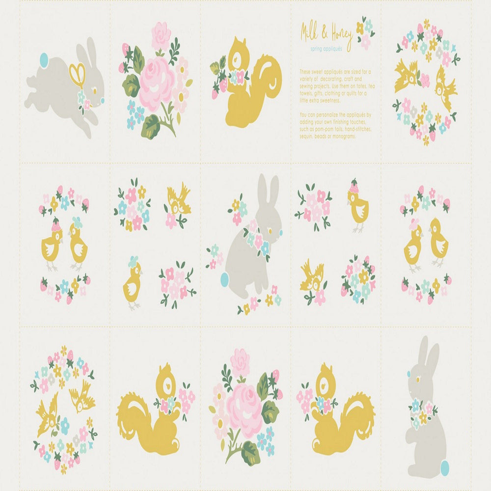 MILK AND HONEY - Panel - Cream - Gold Sparkle - 24