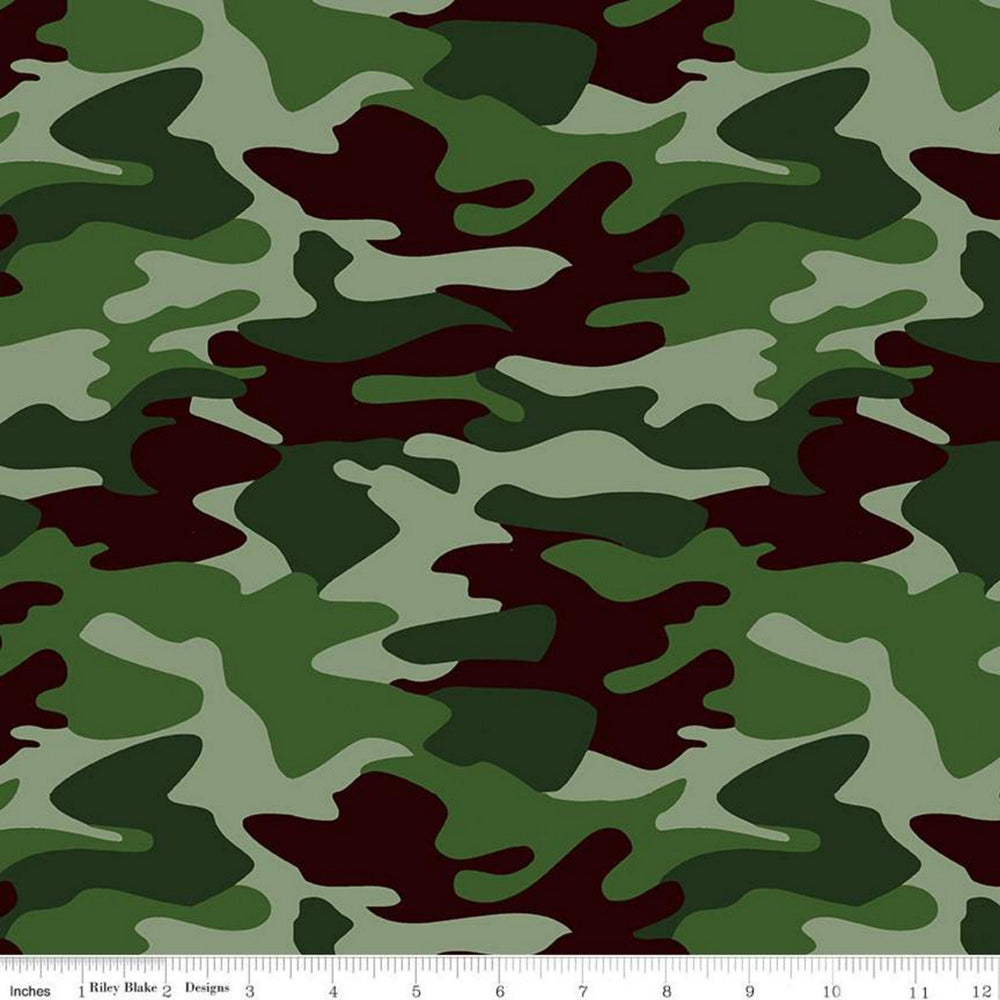 NOBODY FIGHTS ALONE - Camouflage - Green - by Riley Blake Designs - Quilting Cotton Fabric - C10420-Green