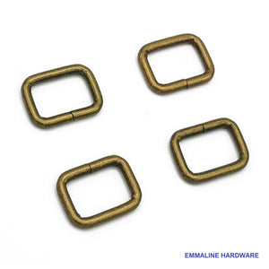 
                  
                    Rectangle Ring - 3/4" inch - .75" Inch - 18mm - Bag Hardware - Multiple Colors - by Emmaline - ( REC-3/4INCH )
                  
                