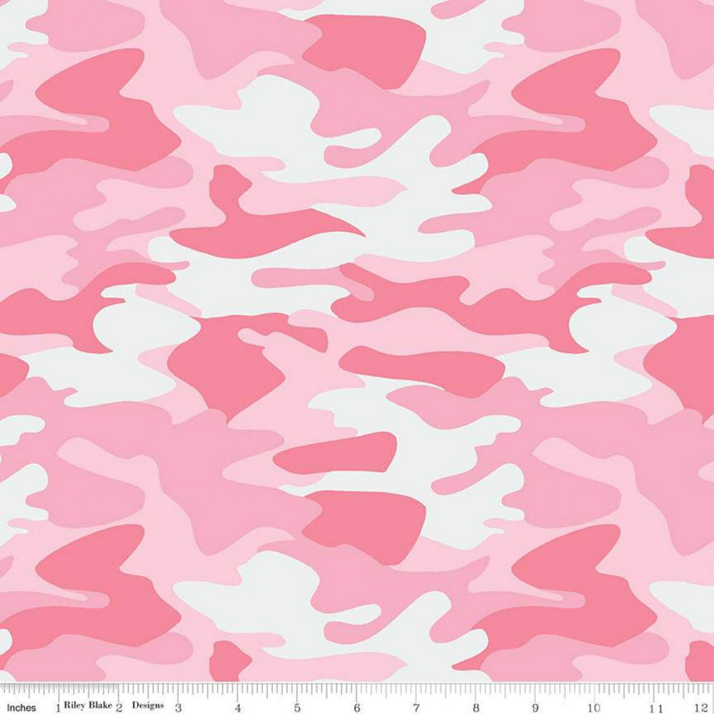 NOBODY FIGHTS ALONE - Camouflage - Pink - by Riley Blake Designs - C10420-PINK