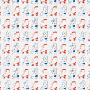 
                  
                    STEP RIGHT UP - Wheelies - Roller Skates - White - by Suzy Ultman - Paint Brush Studios - Quilting Cotton Fabric - 120-21356
                  
                