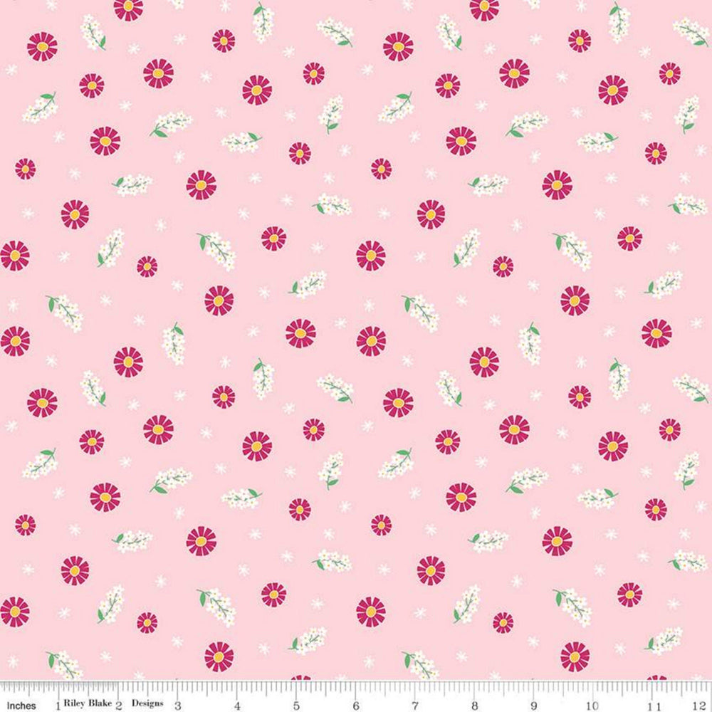 PURE DELIGHT - Blooms - Pink - by Melanie Collette of Hello Melly Designs - Riley Blake Designs - Quilting Cotton Fabric - C10091-PINK