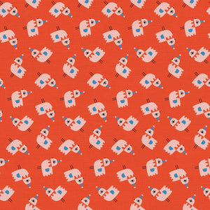 
                  
                    STEP RIGHT UP - Bird Toss on Red Quilting Cotton Fabric - by Suzy Ultman - Paint Brush Studios - 120-21347
                  
                