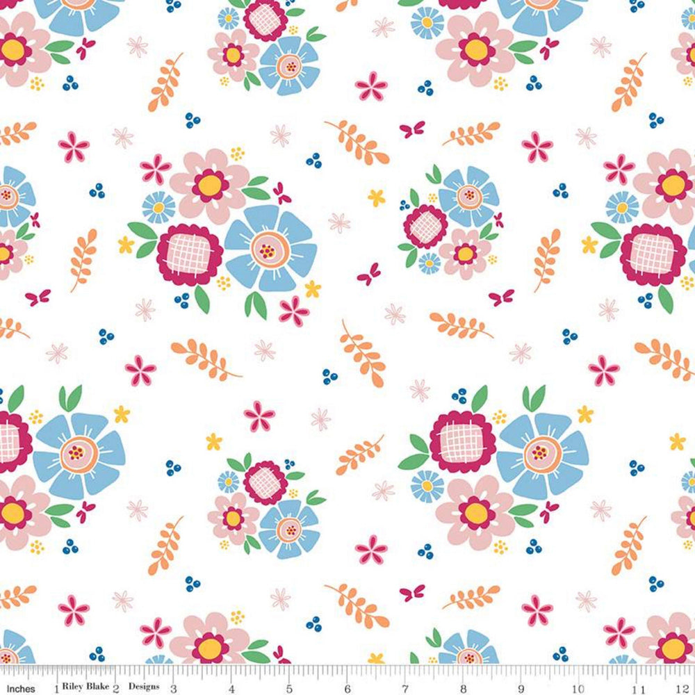 PURE DELIGHT - Main - White - by Melanie Collette of Hello Melly Designs - Riley Blake Designs - Quilting Cotton Fabric - C10090-WHITE