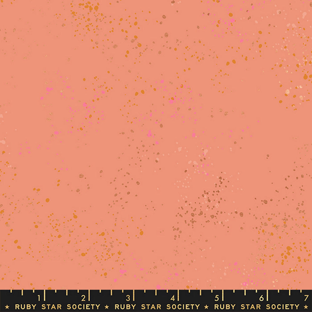 SPECKLED - Pink/Melon Fabric with Specks - by Rashida Coleman Hale of Ruby Star Society - Moda - Quilting Fabric - ( RS5027-93M )