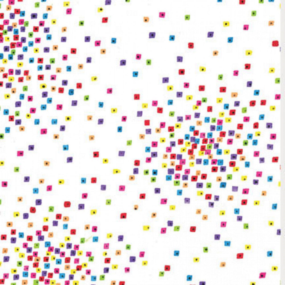 LAUREL BURCH BASICS - Confetti - White - by Clothworks - Quilting Cotton Fabric - Y2663-01