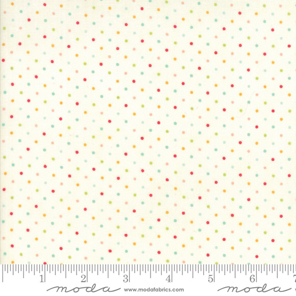 ESSENTIALLY YOURS - Dots - Pastel Color - by Moda - Quilting Cotton Fabric - ( 8654 134-MULTI Pastel )