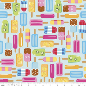 
                  
                    RAINBOWFRUIT - Main print on Aqua colored Quilting Cotton Fabric - by Amber Kemp-Gerstel of Damask Love - Riley Blake Designs - C10890-AQUA
                  
                