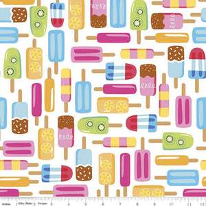 
                  
                    RAINBOWFRUIT - Main print on White colored Quilting Cotton Fabric - by Amber Kemp-Gerstel of Damask Love - Riley Blake Designs - C10890-WHITE
                  
                