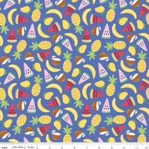 
                  
                    RAINBOWFRUIT - Lets Get Coconuts on Blue colored Quilting Cotton Fabric - by Amber Kemp-Gerstel of Damask Love - Riley Blake Designs - C10891-BLUE
                  
                
