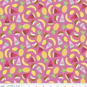 
                  
                    RAINBOWFRUIT - Lets Get Coconuts on Hot Pink colored Quilting Cotton Fabric - by Amber Kemp-Gerstel of Damask Love - Riley Blake Designs - C10891-HOTPINK
                  
                