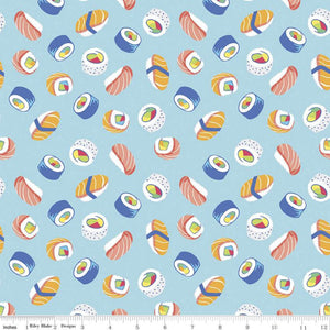 
                  
                    RAINBOWFRUIT - How We Roll on Aqua colored Quilting Cotton Fabric - by Amber Kemp-Gerstel of Damask Love - Riley Blake Designs - C10893-AQUA
                  
                