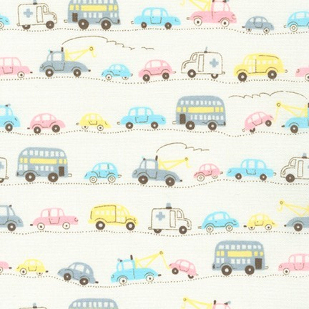 HANDWORKS HOME - Vehicles - Pastel - by Robert Kaufman - Quilting Cotton Fabric - DH-11115L-C