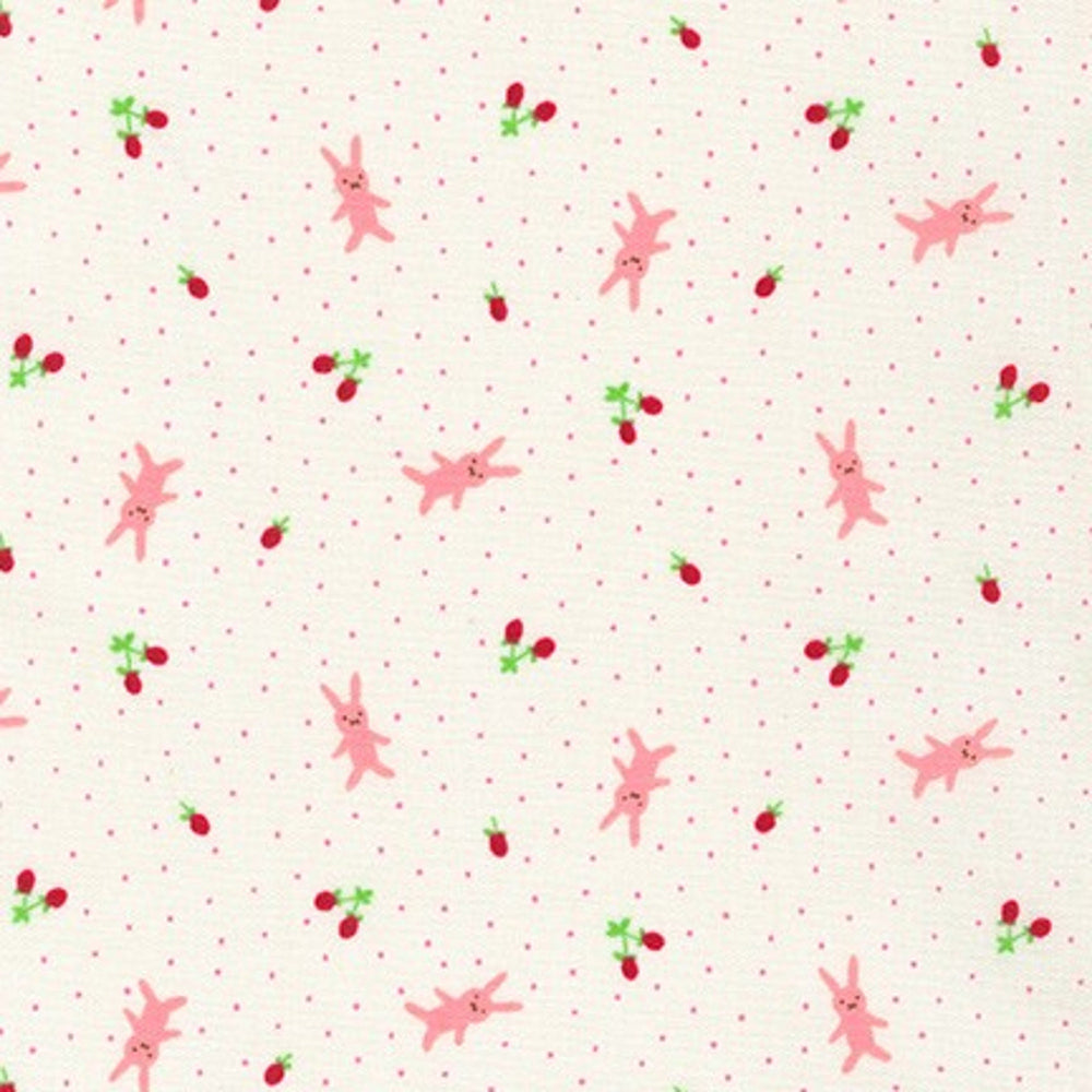 HANDWORKS HOME - Rabbits - White - by Robert Kaufman - Quilting Cotton Fabric - DH-11989L-A