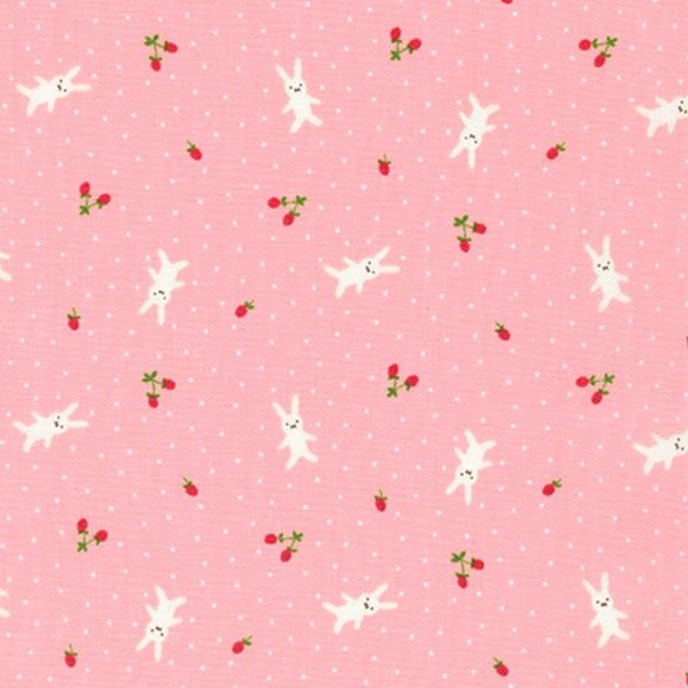 HANDWORKS HOME - Rabbits - Pink - by Robert Kaufman - Quilting Cotton Fabric - DH-11989L-B