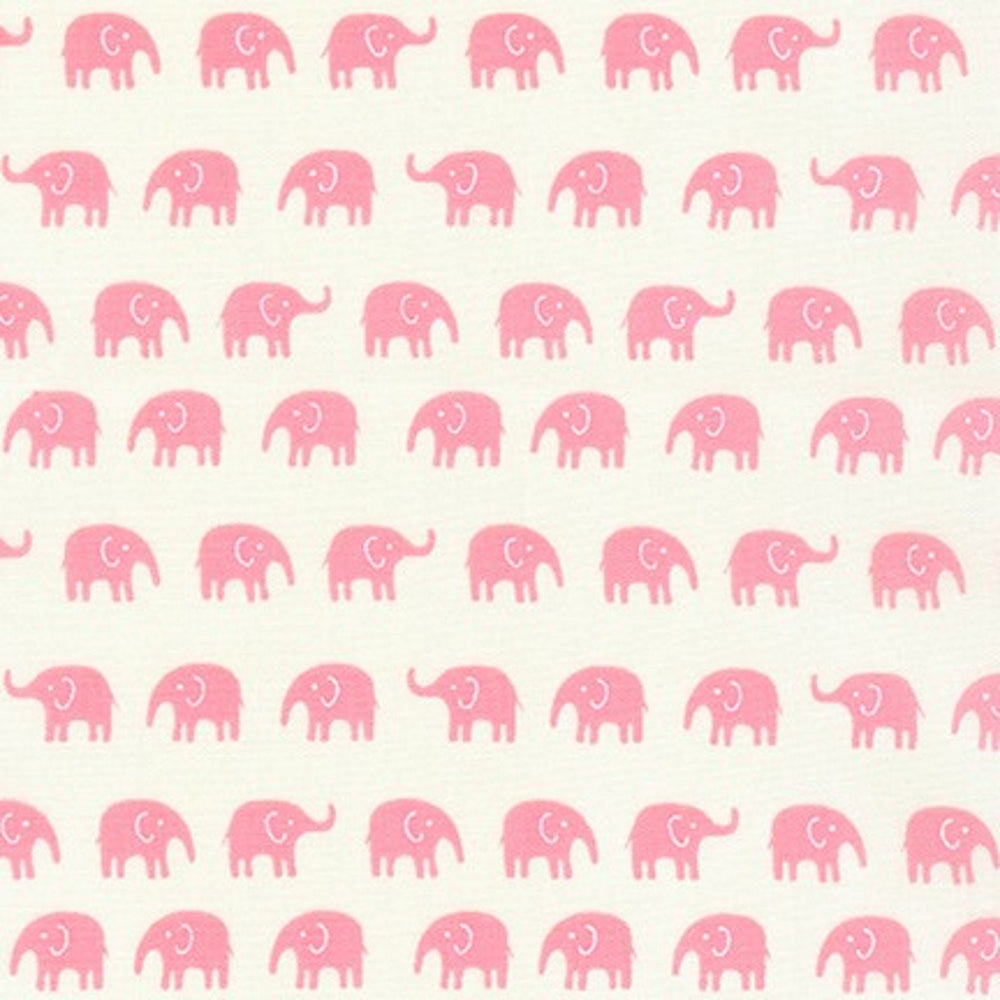 HANDWORKS HOME - Elephants - Pink - by Robert Kaufman - Quilting Cotton Fabric - DH-11724L-B