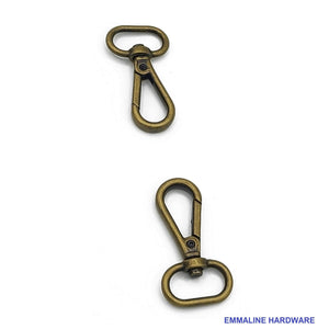 
                  
                    Flat Hook - 3/4" inch - Swivel Snap Hooks - .75 inch - 18mm - Bag Hardware - Multiple Colors - by Emmaline - ( FLATHOOK-3/4INCH )
                  
                