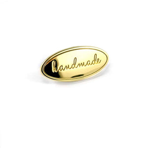 
                  
                    Oval Handmade Label - Tag - Purse Labels - Bag Hardware - Multiple Colors - by Emmaline - ( OVAL-HANDMADE )
                  
                