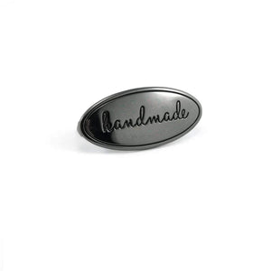
                  
                    Oval Handmade Label - Tag - Purse Labels - Bag Hardware - Multiple Colors - by Emmaline - ( OVAL-HANDMADE )
                  
                