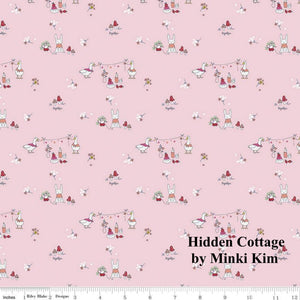 
                  
                    HIDDEN COTTAGE - Friends on Pink color Quilting Cotton Fabric - by Minki Kim - Riley Blake Designs - C10762-PINK
                  
                