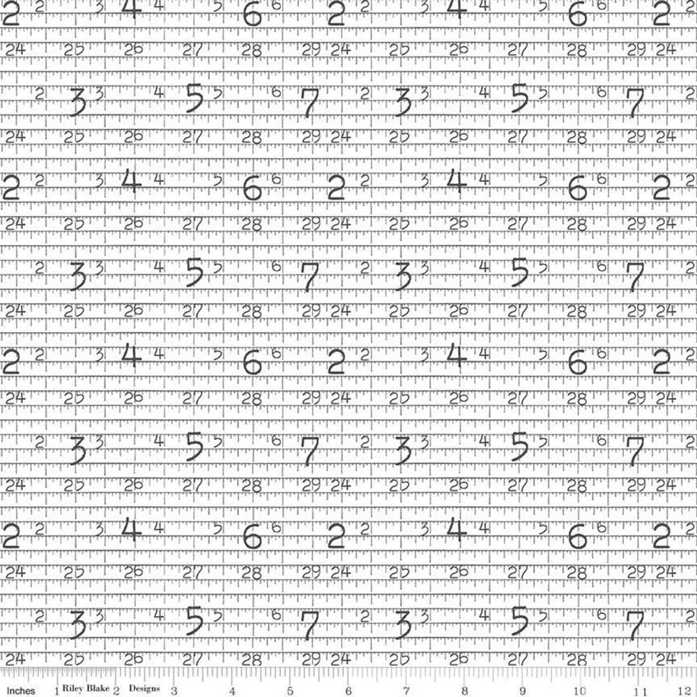 HUSH HUSH - Measure Twice - Low Volume Quilting Cotton Fabric -  by J. Wecker Frisch - Riley Blake Designs - C11172-MEASURE