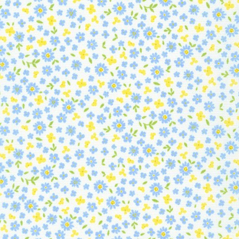 HANDWORKS HOME - Floral - Blue - by Robert Kaufman - Quilting Cotton Fabric - DH-10032L-B