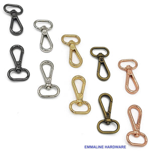 
                  
                    Flat Hook - 3/4" inch - Swivel Snap Hooks - .75 inch - 18mm - Bag Hardware - Multiple Colors - by Emmaline - ( FLATHOOK-3/4INCH )
                  
                