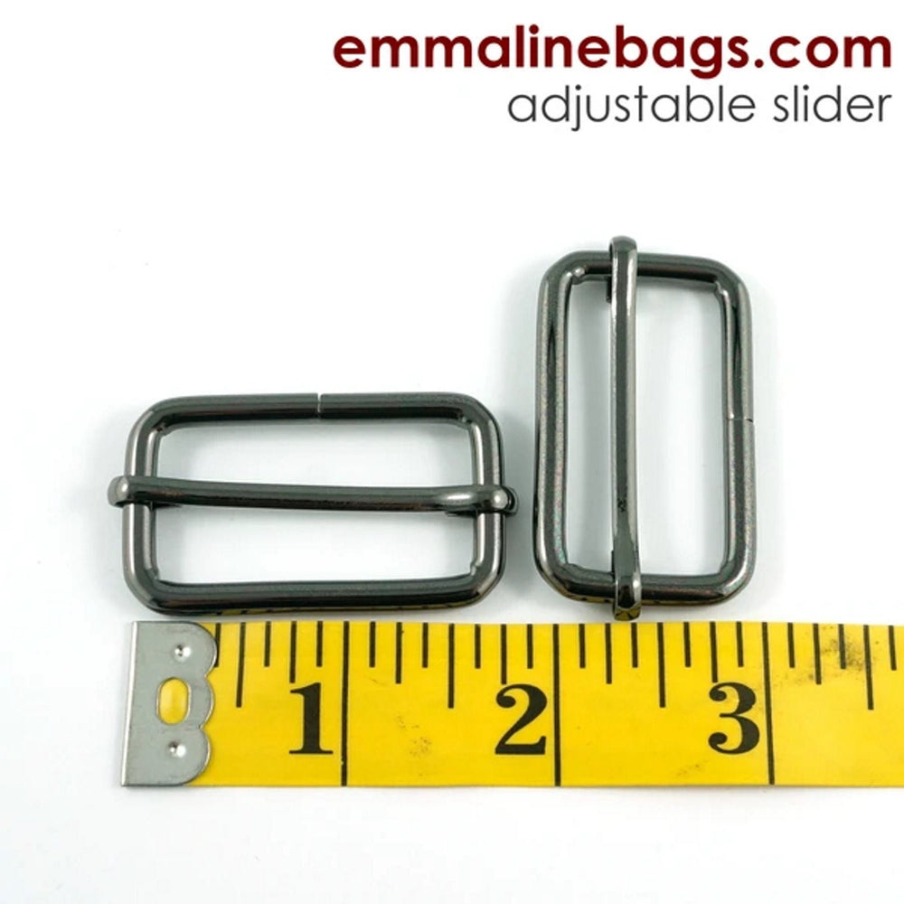 
                  
                    Adjustable Slider - 1 1/2" - 1 1/2" Inch - 38mm - Multiple Colors - Bag Hardware - Multiple Colors - by Emmaline - ( SLD-1 1/2INCH )
                  
                