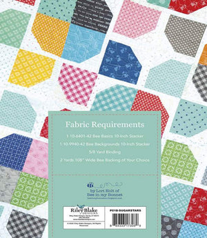 
                  
                    PATTERN - Sugar Stars Quilt Pattern - by Lori Holt of Bee in My Bonnet for Riley Blake Designs - ( P018-SUGARSTARS )
                  
                