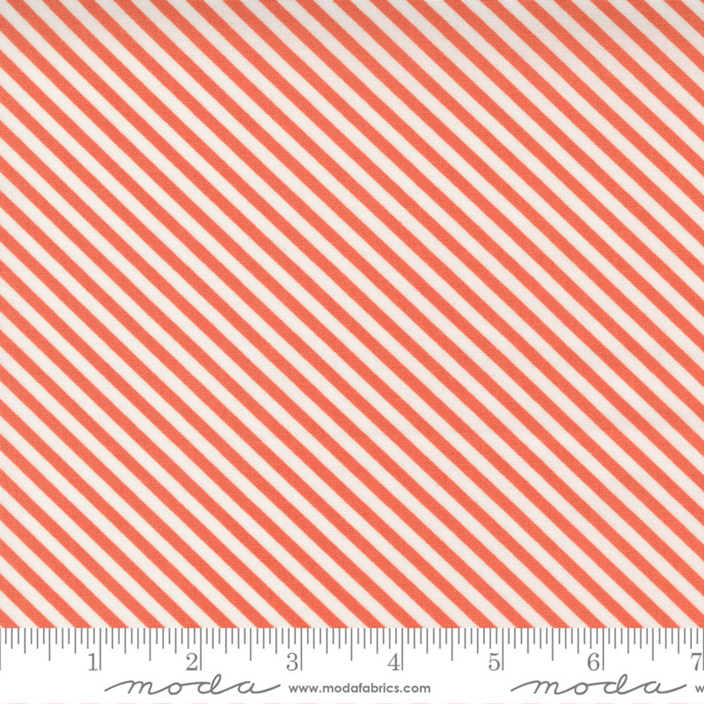 MAKE TIME - Stripes Diagonal - Strawberry - by Aneela Hoey - Moda - Quilting Cotton Fabric - ( 24575 13 )
