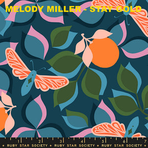
                  
                    STAY GOLD - Floral - Peacock - by Melody Miller of Ruby Star Society - Moda - Quilting Cotton Fabric - ( RS0019 14 )
                  
                