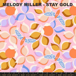 
                  
                    STAY GOLD - Floral on Pink color Rayon Fabric - by Melody Miller of Ruby Star Society - Moda - ( RS0025 11R )
                  
                