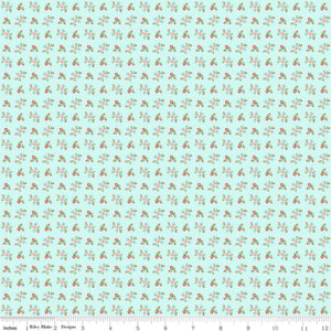 
                  
                    QUILT FAIR - Ditzy on Aqua color Quilting Cotton Fabric - Tasha Noel - Riley Blake Designs - C11353-Aqua
                  
                