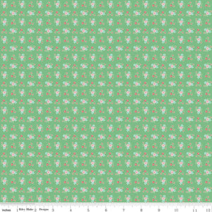 
                  
                    QUILT FAIR - Ditzy on Green color Quilting Cotton Fabric - Tasha Noel - Riley Blake Designs - C11353-Green
                  
                