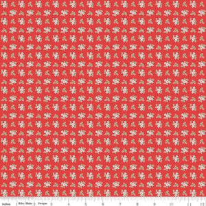 
                  
                    QUILT FAIR - Ditzy on Red color Quilting Cotton Fabric - Tasha Noel - Riley Blake Designs - C11353-Red
                  
                