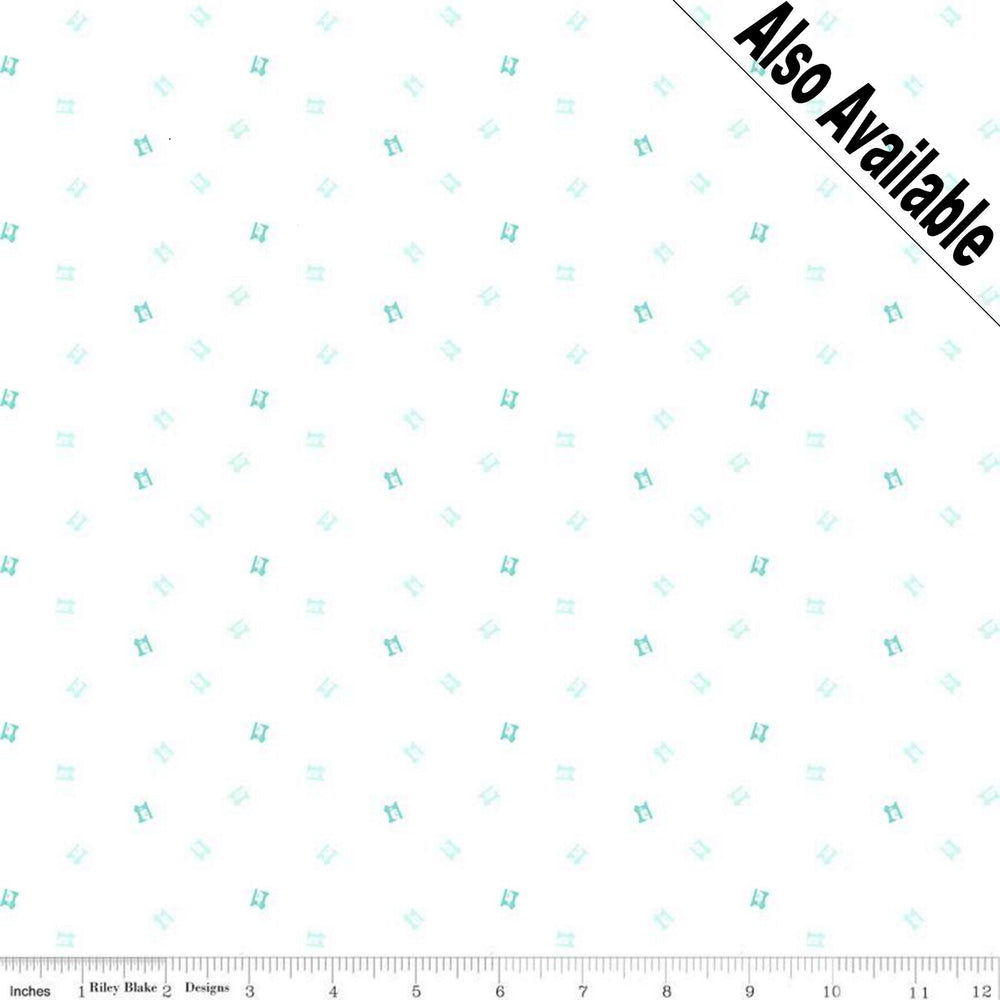 
                  
                    QUILT FAIR - Tiny Pink Vintage Sewing Machine on White Fabric - Tasha Noel - Riley Blake Designs - Quilting Fabric - C11354-Pink
                  
                
