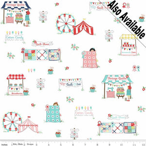 
                  
                    QUILT FAIR - Fair Vignettes on Pink color Quilting Cotton Fabric - Tasha Noel - Riley Blake Designs - C11350-Pink
                  
                