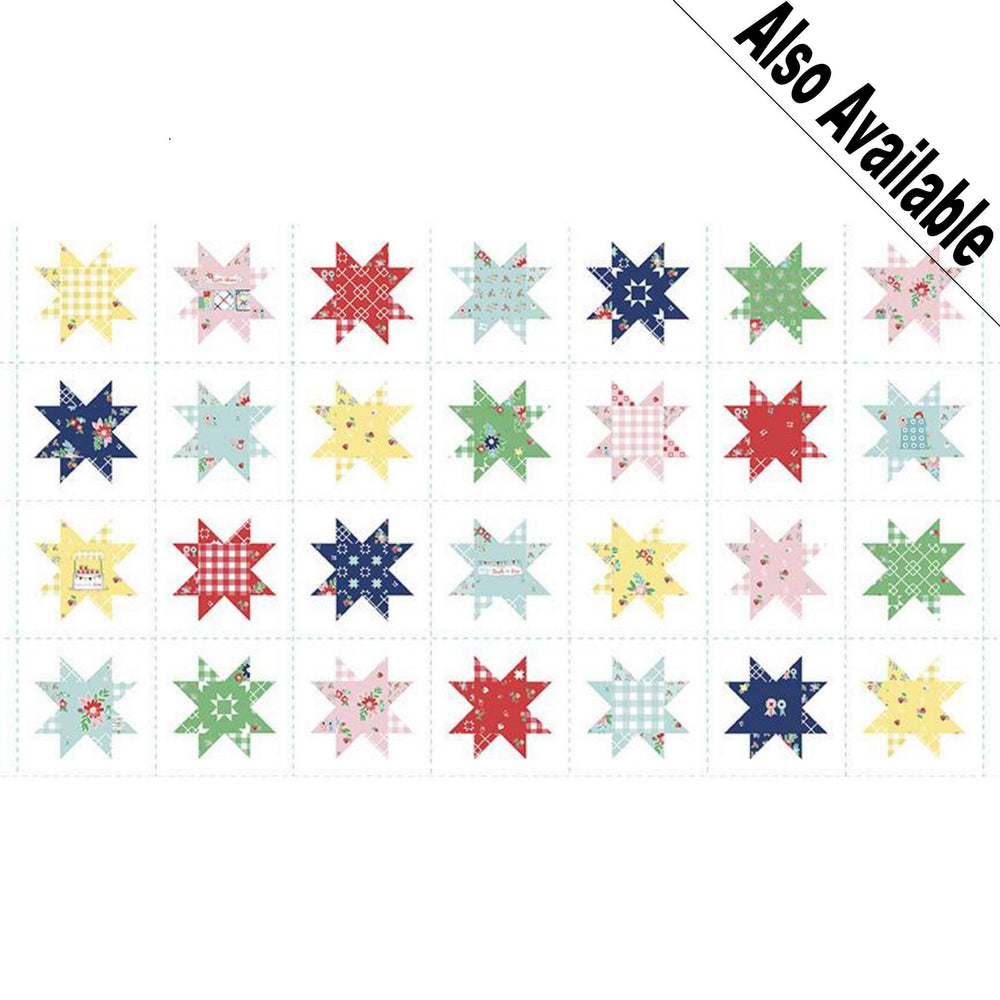 
                  
                    QUILT FAIR - Star Blocks on Navy color Quilting Cotton Fabric - Tasha Noel - Riley Blake Designs - C11356-Navy
                  
                