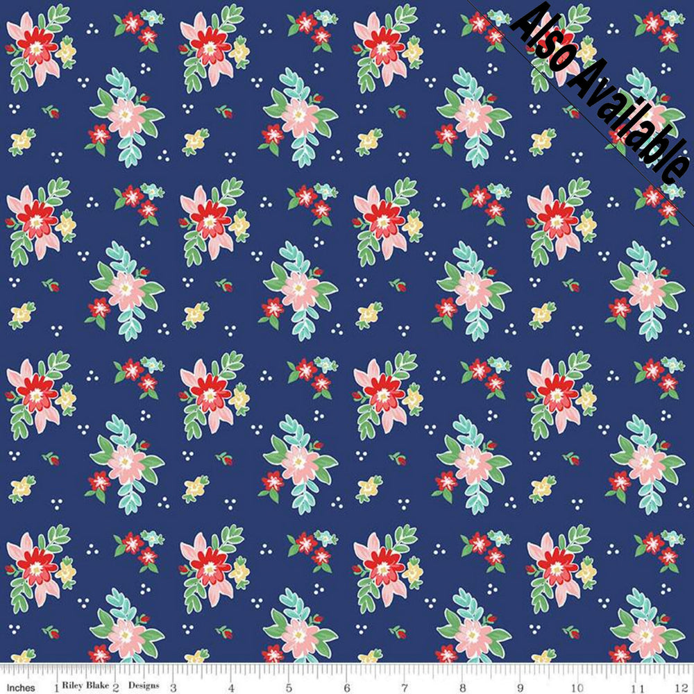 
                  
                    QUILT FAIR - Florals on Pink color Quilting Cotton Fabric - Tasha Noel - Riley Blake Designs - C11351-Pink
                  
                