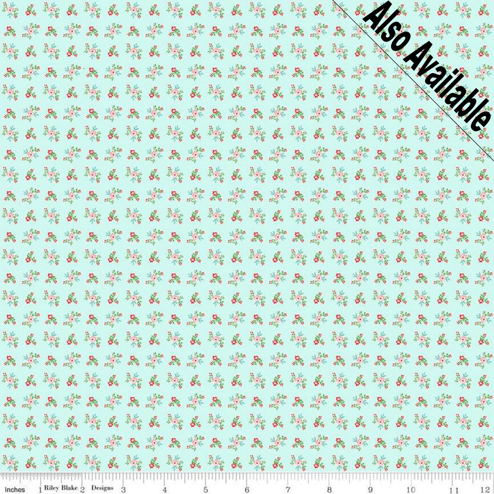
                  
                    QUILT FAIR - Ditzy on Green color Quilting Cotton Fabric - Tasha Noel - Riley Blake Designs - C11353-Green
                  
                