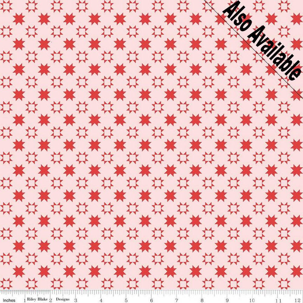 
                  
                    QUILT FAIR - Star Blocks on Navy color Quilting Cotton Fabric - Tasha Noel - Riley Blake Designs - C11356-Navy
                  
                